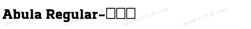 Abula Regular字体转换